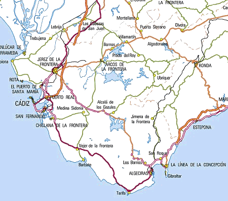 Mapa Provincial de Cádiz