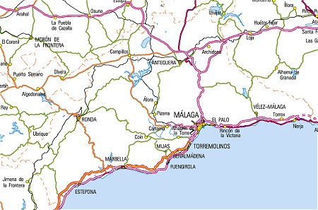 Mapa de Málaga