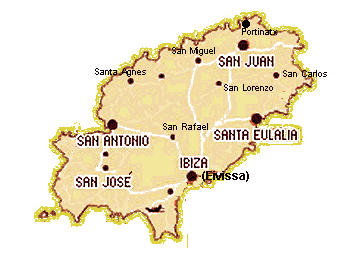 Mapa de Ibiza