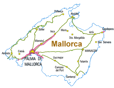 Mapa de Mallorca