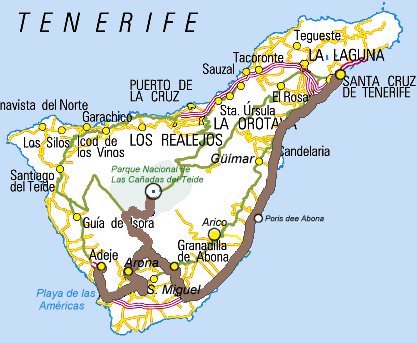 Litoral sur de Tenerife