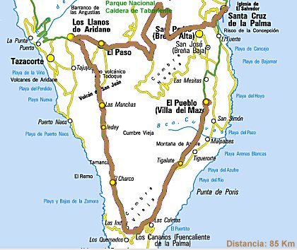 Ruta de los volcanes de la Palma