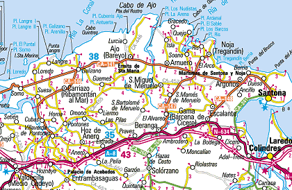 Mapa ría Cubas Treto