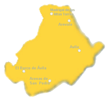 Mapa provincial de Ávila