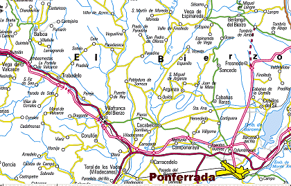 Mapa del Bierzo (León)