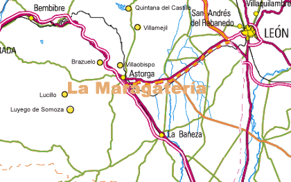 Mapa de la Maragatería (León)
