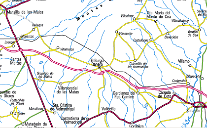 Mapa Tierra de Canpos leonesa