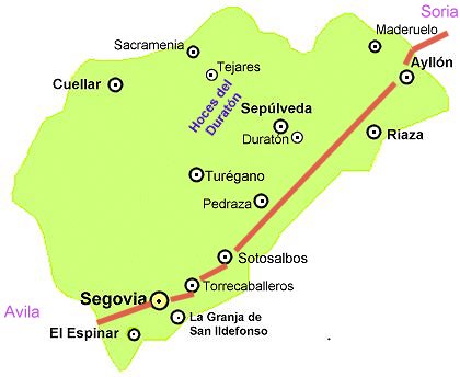 Mapa Provincial de Segovia