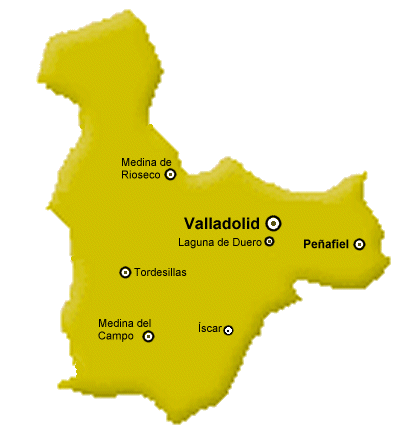 Maapa provincial de Valladolid