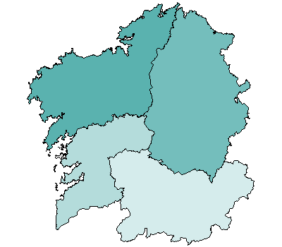 Mapa  activo de Galicia