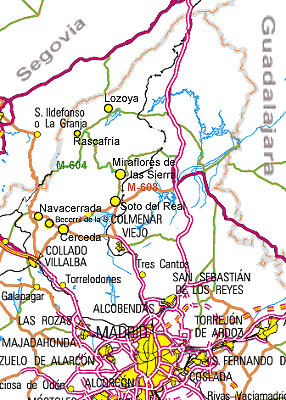 Mapa sierra de Madrid