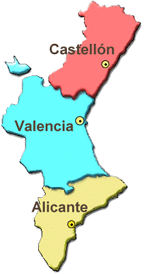 Mapa Comunidad Valenciana